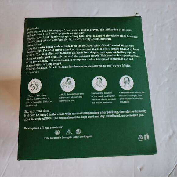 Disposable Protective Kids Face Masks Individually Pkgd 50 Pieces Asstd Colors - Picture 4 of 7